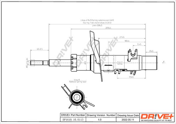 Dr!ve+ DP1610.10.0113 - Amortisseur cwaw.fr