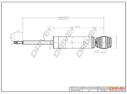 Dr!ve+ DP1610.10.0189 - Amortisseur cwaw.fr