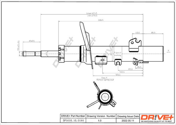 Dr!ve+ DP1610.10.0184 - Amortisseur cwaw.fr