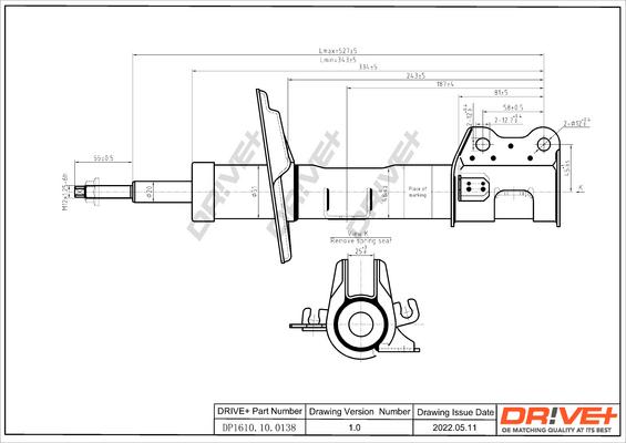 Dr!ve+ DP1610.10.0138 - Amortisseur cwaw.fr