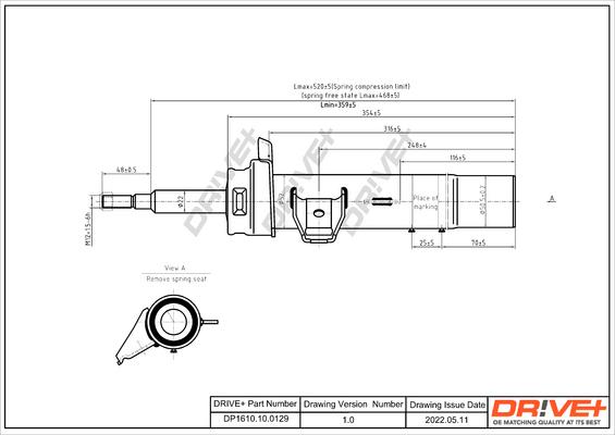 Dr!ve+ DP1610.10.0129 - Amortisseur cwaw.fr