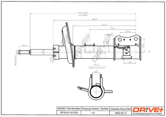 Dr!ve+ DP1610.10.0125 - Amortisseur cwaw.fr