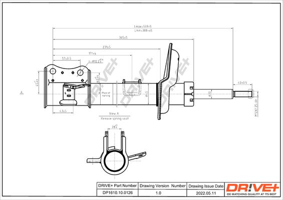 Dr!ve+ DP1610.10.0126 - Amortisseur cwaw.fr