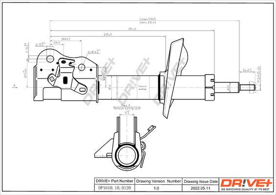 Dr!ve+ DP1610.10.0120 - Amortisseur cwaw.fr