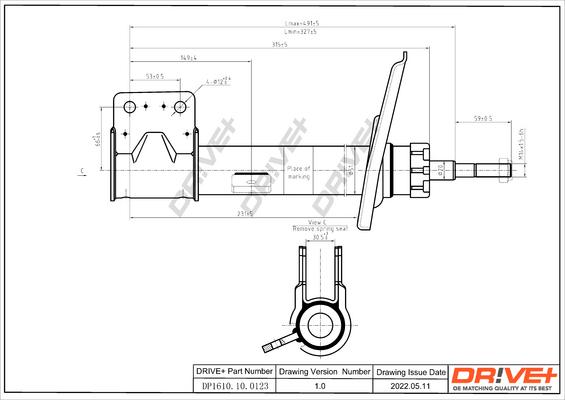 Dr!ve+ DP1610.10.0123 - Amortisseur cwaw.fr