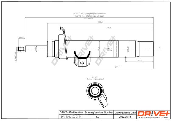 Dr!ve+ DP1610.10.0174 - Amortisseur cwaw.fr