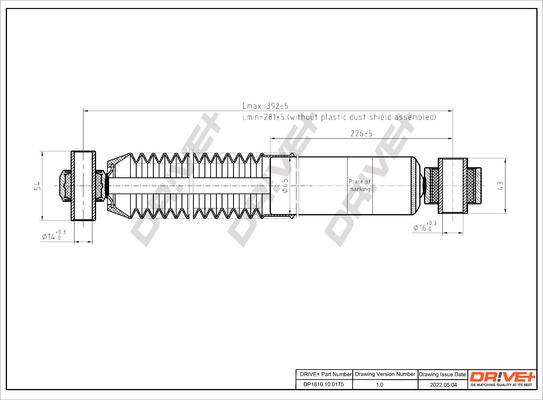 Dr!ve+ DP1610.10.0175 - Amortisseur cwaw.fr