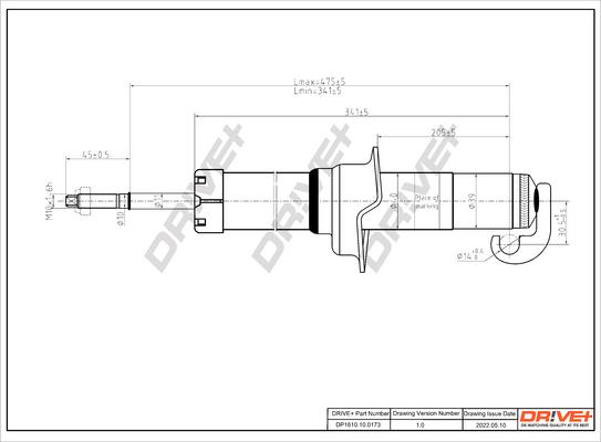 Dr!ve+ DP1610.10.0173 - Amortisseur cwaw.fr