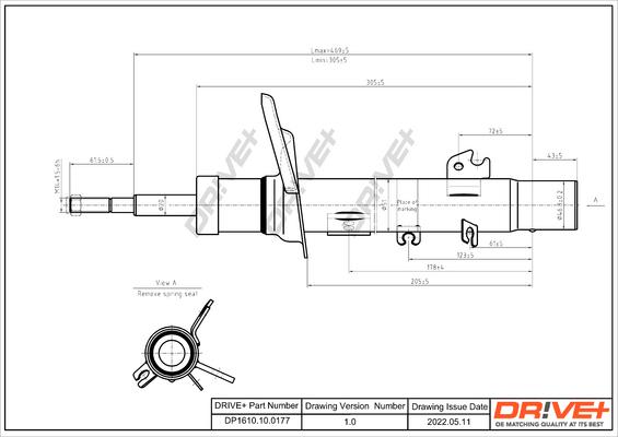 Dr!ve+ DP1610.10.0177 - Amortisseur cwaw.fr