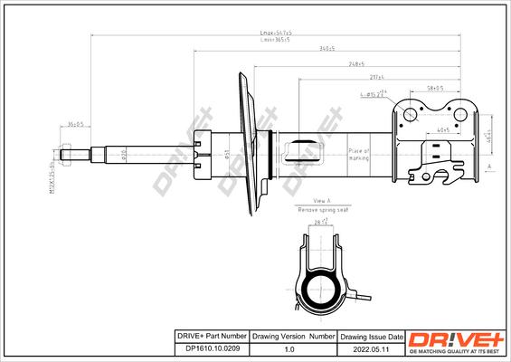 Dr!ve+ DP1610.10.0209 - Amortisseur cwaw.fr