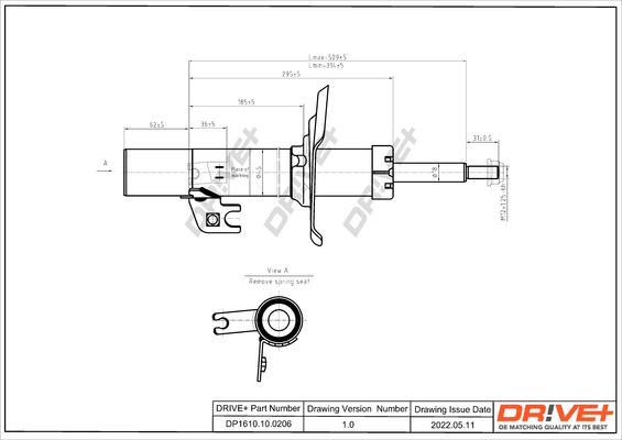 Dr!ve+ DP1610.10.0206 - Amortisseur cwaw.fr