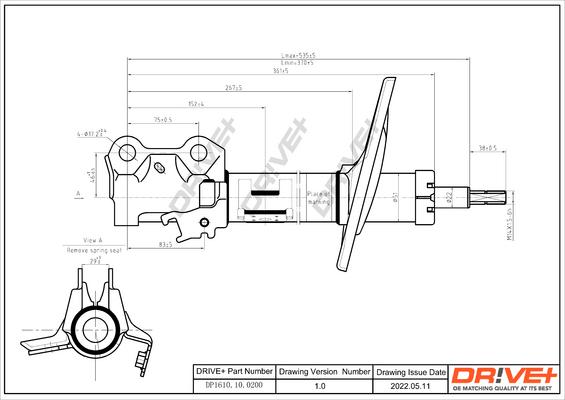 Dr!ve+ DP1610.10.0200 - Amortisseur cwaw.fr