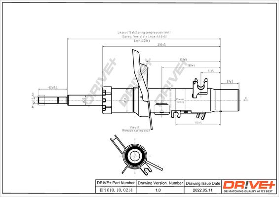 Dr!ve+ DP1610.10.0214 - Amortisseur cwaw.fr