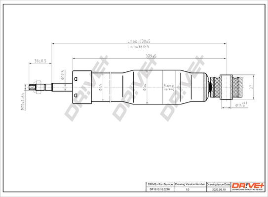 Dr!ve+ DP1610.10.0216 - Amortisseur cwaw.fr