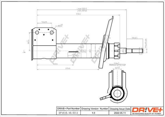 Dr!ve+ DP1610.10.0211 - Amortisseur cwaw.fr