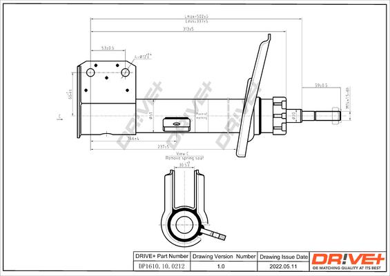 Dr!ve+ DP1610.10.0212 - Amortisseur cwaw.fr