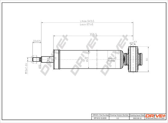 Dr!ve+ DP1610.10.0220 - Amortisseur cwaw.fr