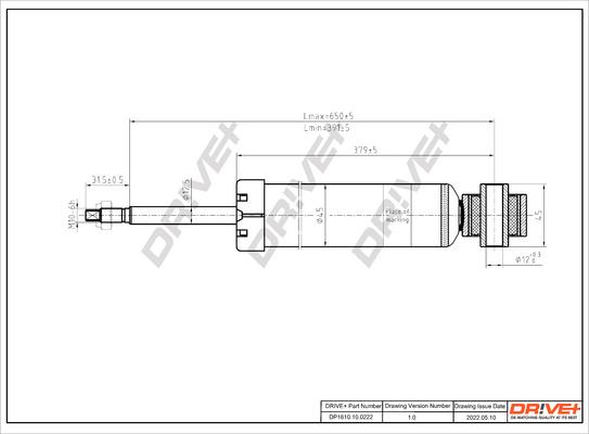 Dr!ve+ DP1610.10.0222 - Amortisseur cwaw.fr