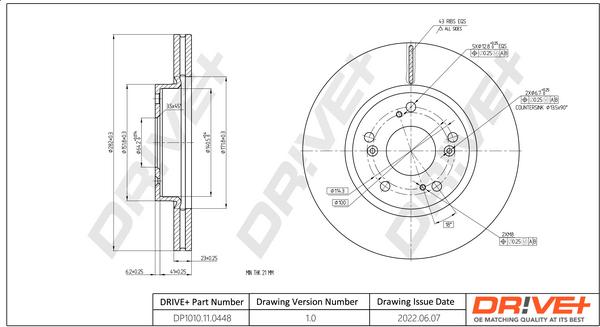 Dr!ve+ DP1010.11.0448 - Disque de frein cwaw.fr