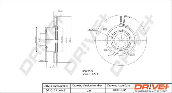 Dr!ve+ DP1010.11.0443 - Disque de frein cwaw.fr