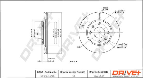 Dr!ve+ DP1010.11.0406 - Disque de frein cwaw.fr