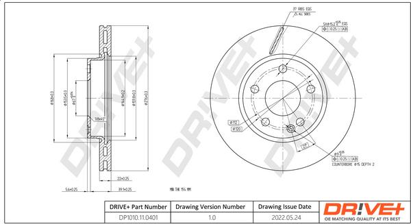 Dr!ve+ DP1010.11.0401 - Disque de frein cwaw.fr