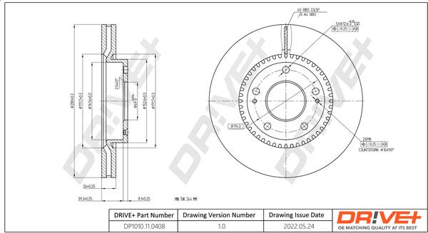 Dr!ve+ DP1010.11.0408 - Disque de frein cwaw.fr