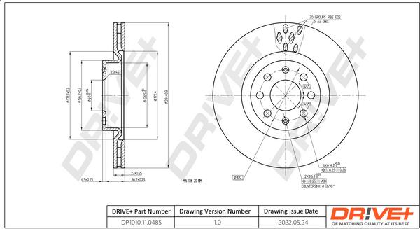 Dr!ve+ DP1010.11.0485 - Disque de frein cwaw.fr