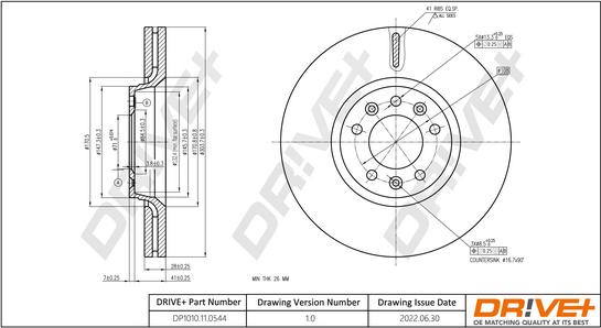 Dr!ve+ DP1010.11.0544 - Disque de frein cwaw.fr