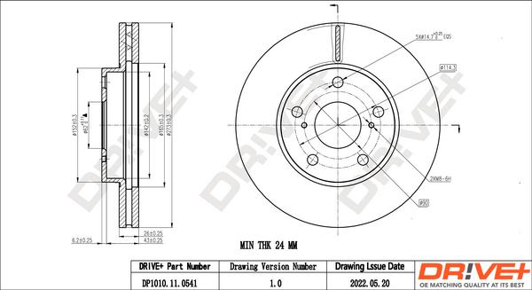 Dr!ve+ DP1010.11.0541 - Disque de frein cwaw.fr