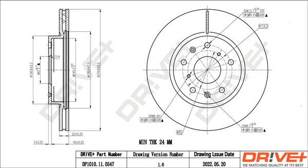 Dr!ve+ DP1010.11.0547 - Disque de frein cwaw.fr