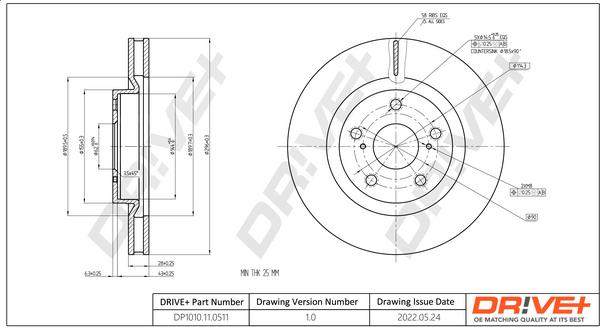 Dr!ve+ DP1010.11.0511 - Disque de frein cwaw.fr