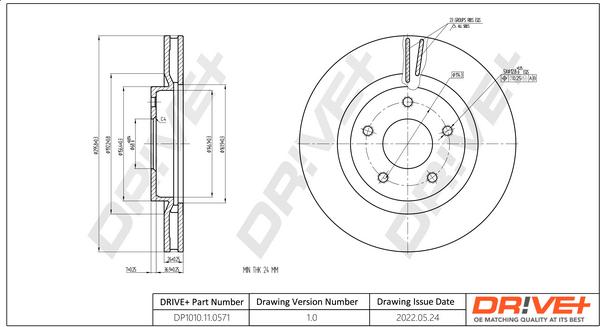 Dr!ve+ DP1010.11.0571 - Disque de frein cwaw.fr