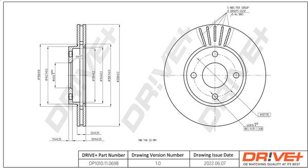 Dr!ve+ DP1010.11.0698 - Disque de frein cwaw.fr