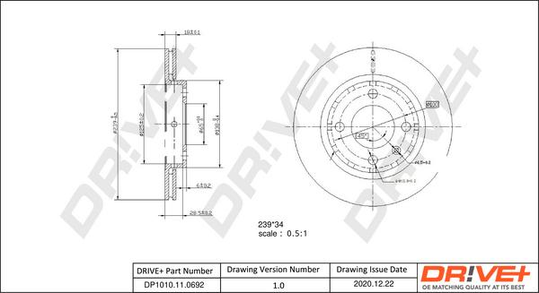 Dr!ve+ DP1010.11.0692 - Disque de frein cwaw.fr