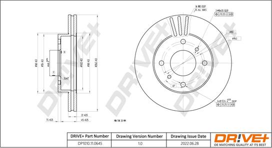 Dr!ve+ DP1010.11.0645 - Disque de frein cwaw.fr