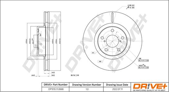 Dr!ve+ DP1010.11.0668 - Disque de frein cwaw.fr