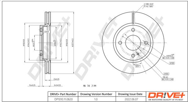 Dr!ve+ DP1010.11.0620 - Disque de frein cwaw.fr