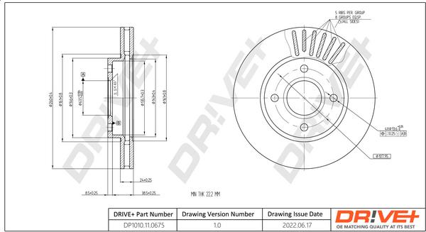 Dr!ve+ DP1010.11.0675 - Disque de frein cwaw.fr