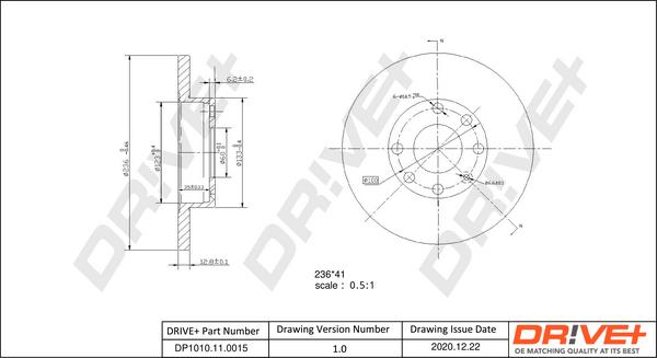 Dr!ve+ DP1010.11.0015 - Disque de frein cwaw.fr