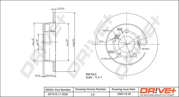 Dr!ve+ DP1010.11.0020 - Disque de frein cwaw.fr