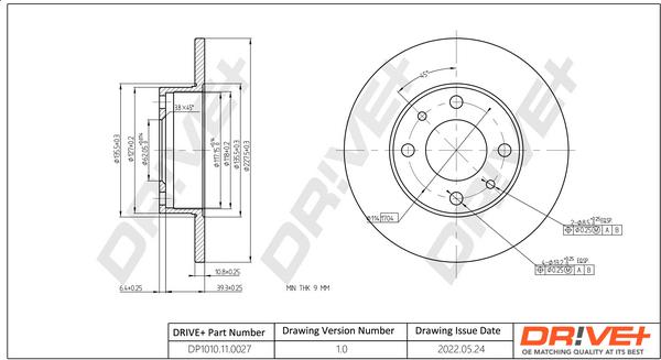 Dr!ve+ DP1010.11.0027 - Disque de frein cwaw.fr