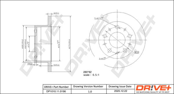 Dr!ve+ DP1010.11.0196 - Disque de frein cwaw.fr