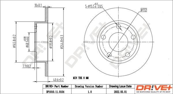 Dr!ve+ DP1010.11.0154 - Disque de frein cwaw.fr