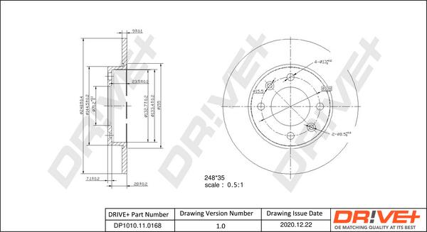 Dr!ve+ DP1010.11.0168 - Disque de frein cwaw.fr