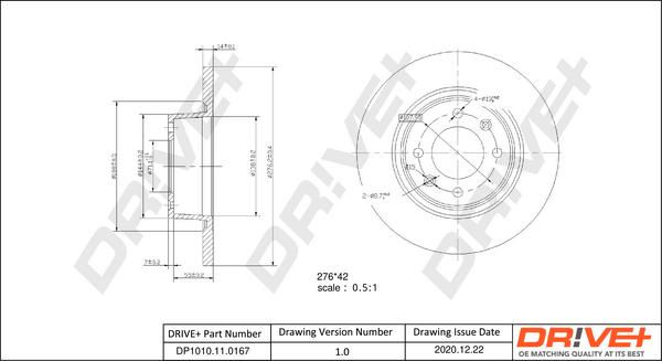 Dr!ve+ DP1010.11.0167 - Disque de frein cwaw.fr