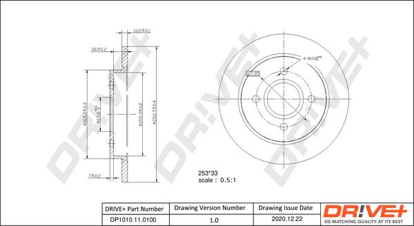 Dr!ve+ DP1010.11.0100 - Disque de frein cwaw.fr