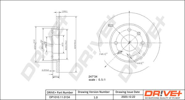 Dr!ve+ DP1010.11.0134 - Disque de frein cwaw.fr