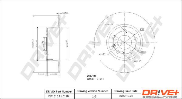 Dr!ve+ DP1010.11.0120 - Disque de frein cwaw.fr