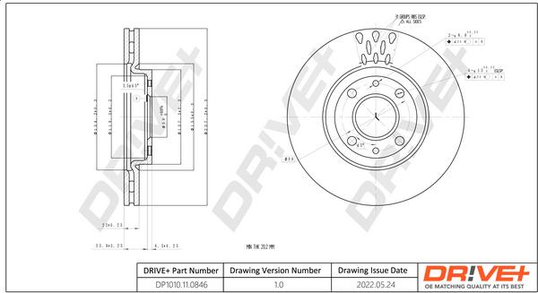 Dr!ve+ DP1010.11.0846 - Disque de frein cwaw.fr